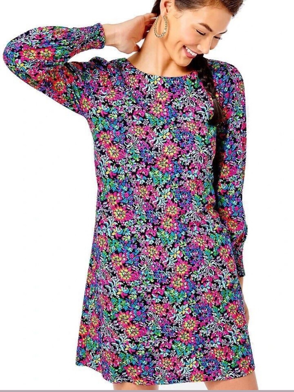 Lilly Pulitzer Diann Long Sleeve Floral Mini Dress